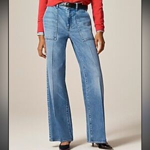 J. Crew Camp-Pocket Wide-Leg Jeans